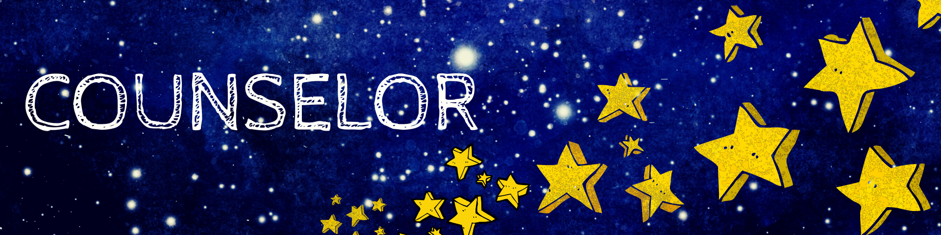 counselor banner with stars
